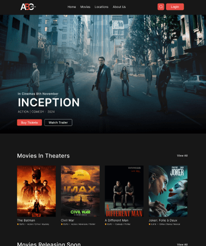 Cinema Landing Screen