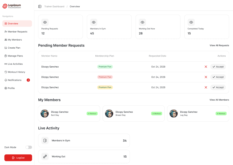 Trainer Dashboard